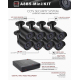 Kit Vidéosurveillance 8 Caméras Tubes Full HD 1080p 2MP AHD DVR Vision Nocturne Détection Mouvement - www.yonis-shop.com