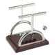 Mini Newton Cradle 10mm Argenté - Jouet de Bureau Educatif et Décoration Elegante