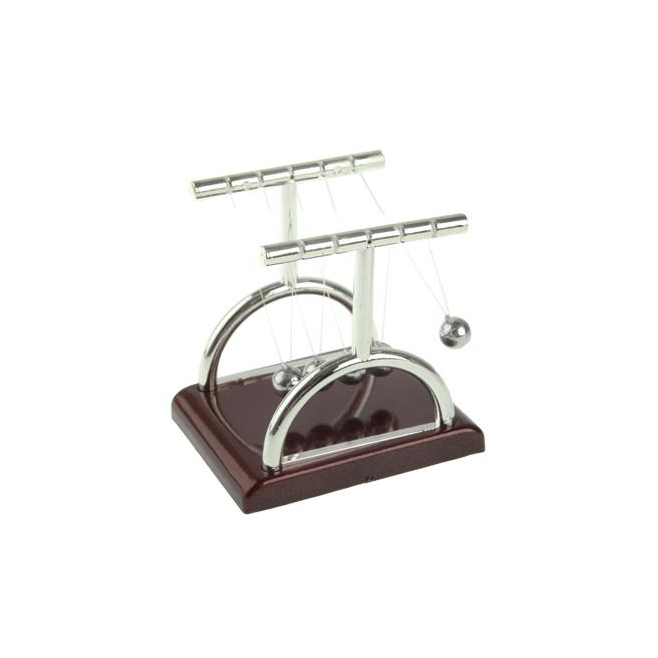 Mini Newton Cradle 10mm Argenté - Jouet de Bureau Educatif et Décoration Elegante - www.yonis-shop.com