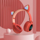 Casque Bluetooth 5.0 Chat Mignon Avec Micro Et Lumière LED, Radio FM, Micro SD, Pliable, Idéal Cadeau Pour Enfants et Ados - ...