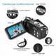 Caméscope Numérique Connecté Ultra HD 2,7K 30MP Wifi Vision Nocturne Infrarouge App Android iOS - www.yonis-shop.com