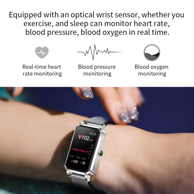 Montre Connectée Femme NX2 Ecran Couleur 1.13 Pouces IP68 Étanche Support Rappel Physiologique - www.yonis-shop.com