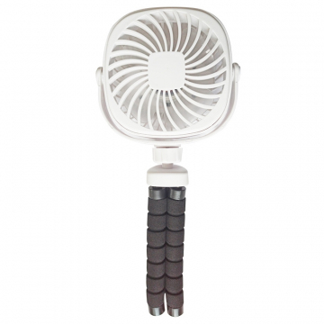 Ventilateur USB Poussette - Portable, Pivotant 360°, Batterie 2000mAh | Ventilateur Landau, Brumisateur Main Libre