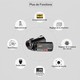 Caméscope Numérique 4K HD Vision Nocturne WiFi Zoom Optique 12X Avec Micro Noir - www.yonis-shop.com