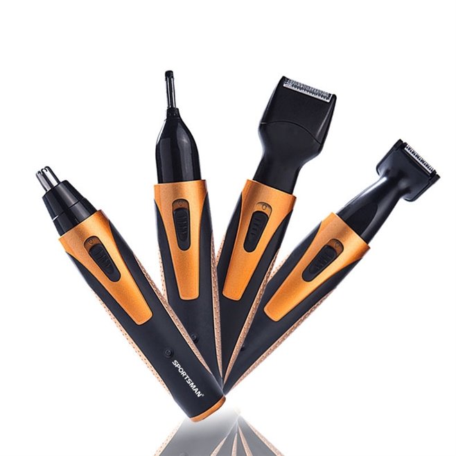 Rasoir Électrique Tondeuse à barbe Rechargeable Hommes 4 En 1 Cheveux Visage Sourcils Or Noir - www.yonis-shop.com