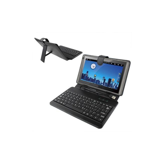 Housse Clavier pour Tablette 9.7 pouces Micro USB C Housse &eacute;tui Noir - www.yonis-shop.com