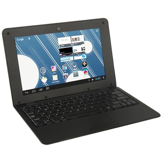 Mini PC Android ultra portable netbook 10 pouces 4 Go Noir