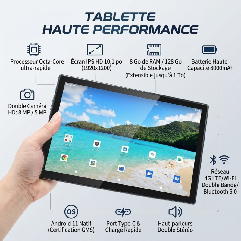 Tablette tactile 4G Android