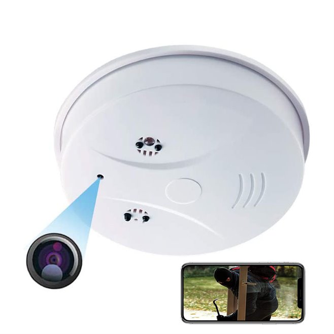 Détecteur de Fumée Caméra Espion HD 1080p Capteur de Mouvement Vision Infrarouge Wifi - www.yonis-shop.com