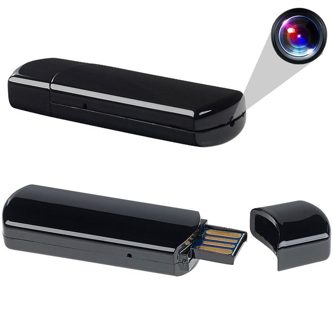 Cl&eacute; USB Cam&eacute;ra Espion Micro SD Gadget Espionnage Mini Photo Vid&eacute;o + Audio - www.yonis-shop.com