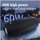 Enceinte Bluetooth Puissante 60W Autonomie 40H Son Subwoofer 3D Micro Intégré Batterie 14400mAh Portable Noir - www.yonis-sho...