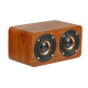 Enceinte Bluetooth Rétro Bois Effet 3D Stéréo Subwoofer Audio de Bureau Autonomie 8h Version 5.0 - www.yonis-shop.com