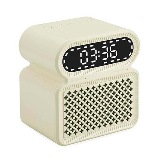 Réveil de Bureau Enceinte Bluetooth 5.0 Haut-Parleur Dual Puissant Lecteur TF USB Alarme Design Compact - www.yonis-shop.com