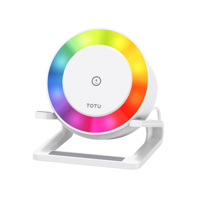 Enceinte Bluetooth 4 En 1 Multifonction Charge Sans Fil 15W Et Lumière LED Ambiance - www.yonis-shop.com