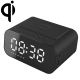 Réveil Enceinte Bluetooth Multifonction Avec Chargeur Sans Fil Et Horloge Miroir LED - www.yonis-shop.com