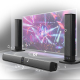 Barre De Son Bluetooth 20W Stéréo 3D Surround Puissante Et Élégante Avec Subwoofer Son Immersif Home Cinéma Compatible Multi-...