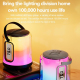 Enceinte Bluetooth LED RGB 360° Son Puissant et Lumière Ambiante Autonomie Élevée TWS Portable - www.yonis-shop.com