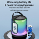 Enceinte Bluetooth LED RGB 360° Son Puissant et Lumière Ambiante Autonomie Élevée TWS Portable - www.yonis-shop.com