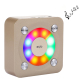 Enceinte Bluetooth Portable Gold Avec Micro Intégré Appels Mains-Libres Et Lumière Support Carte TF Et AUX - www.yonis-shop.com