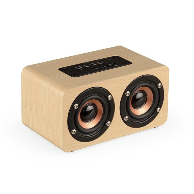 Enceinte Bluetooth Bois Haute Fidélité Autonomie Longue Version 5.0 Support TF AUX - www.yonis-shop.com