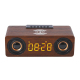 Enceinte Bluetooth Multifonction Bois Avec Chargeur Sans Fil et Alarme 10W 1200mAh - www.yonis-shop.com