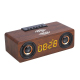 Enceinte Bluetooth Multifonction Bois Avec Chargeur Sans Fil et Alarme 10W 1200mAh - www.yonis-shop.com