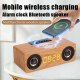 Enceinte Bluetooth Multifonction Bois Avec Chargeur Sans Fil et Alarme 10W 1200mAh - www.yonis-shop.com