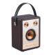 Enceinte Bluetooth Portable 8W Bois et Cuir Luxe Autonomie 6h Métal Brossé - www.yonis-shop.com