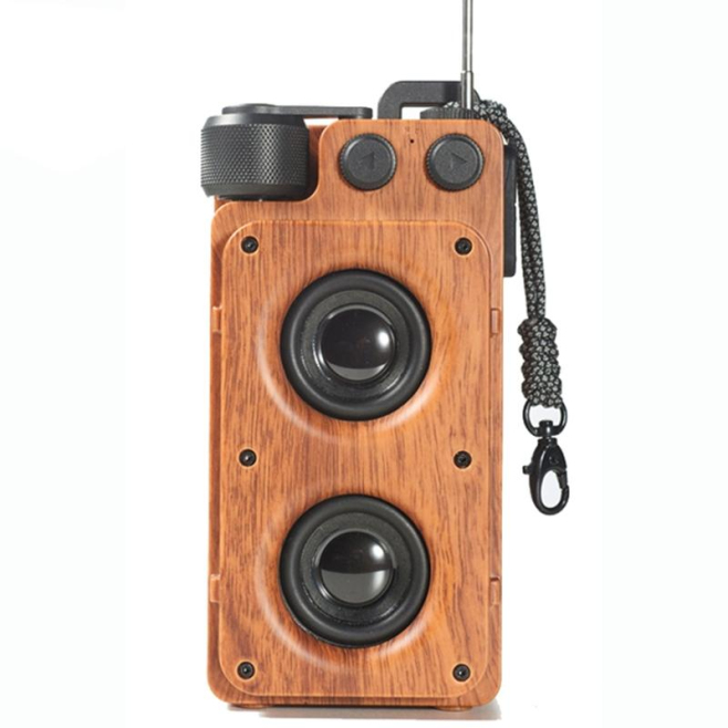 Enceinte Bluetooth Portable Rétro FM Son Stéréo Haute Fidélité Autonomie 4-6h Design Luxe
