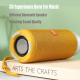Enceinte Bluetooth Autonomie Longue Durée 10H Son Stéréo 360° Protection Mesh Anti-Choc Etanche Batterie 2400mAh Fonction TWS...