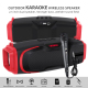 Enceinte Bluetooth Portable Karaoke 10W Puissance Haute Avec Micro Et Sangle Autonomie 3-4H Écran Numérique Support USB TF AU...