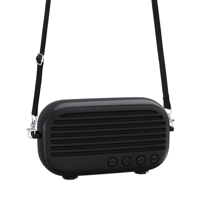 Enceinte Bluetooth Portable 5.0 Karaoke Avec Micro Et Bandoulière Son Puissant 10W Autonomie 3h Fonctions TWS FM USB TF Aux -...