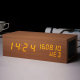 Réveil Haut-Parleur Enceinte Bluetooth Bois LED USB Alarme Lumière Nuit Qualité Audio - www.yonis-shop.com