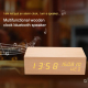 Réveil Haut-Parleur Enceinte Bluetooth Bois LED USB Alarme Lumière Nuit Qualité Audio - www.yonis-shop.com