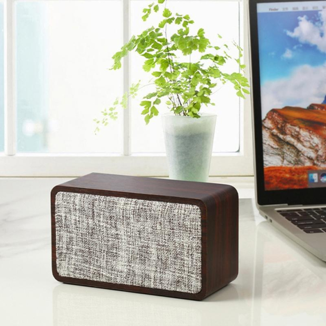 Enceinte Bluetooth Bois Double Haut-Parleur Autonomie Étendue Basses Profondes Anti-Dérapant Waterproof - www.yonis-shop.com