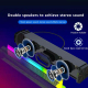 Enceinte Bluetooth Portable RGB Pro Sans Fil Subwoofer Home Theater avec Effets Lumineux AUX et Carte TF - www.yonis-shop.com