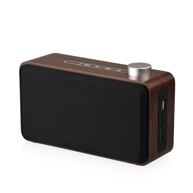 Enceinte Bluetooth Bois Design Tactile Avec Basses Profondes Supporte Carte TF U Disk AUX 3.5mm - www.yonis-shop.com