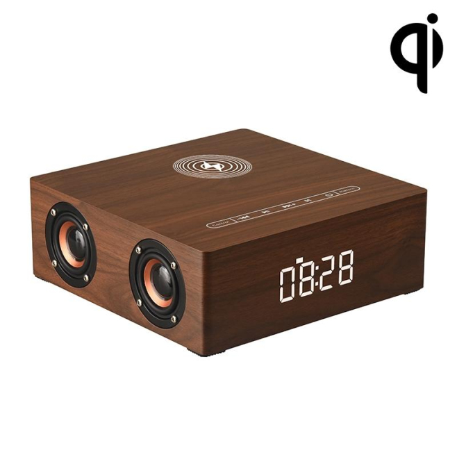 Enceinte Bluetooth Multifonction Avec Réveil Chargeur Sans Fil Et Haut-Parleur Puissant Autonomie Longue Durée Compatible AUX...