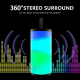 Enceinte Bluetooth Portable Etanche Avec Subwoofer Stéréo 3D Support AUX FM Carte TF Haut-Parleur Sans Fil Puissant Autonomie...