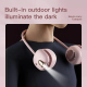 Mini Enceinte Bluetooth Portable Collier Lumineux Son Surround Autonomie 4h Bluetooth 5.1 Speaker Léger et Pliable - www.yoni...