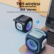 Mini Enceinte Bluetooth Portable LED TWS Basses Puissantes Autonomie Longue Durée Lumière Ambiante Colorée - www.yonis-shop.com