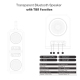 Enceinte Bluetooth TWS Portable 10W Basses Profondes Design Transparent Avec Base Magnétique Et Étui De Protection Outdoor - ...