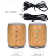 Mini Enceinte Bluetooth Bois Oak Avec Carte TF Et AUX 3.5mm Son Puissant Autonomie 4.5h Design Élégant - www.yonis-shop.com