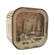 Mini Enceinte Bluetooth Bois Avec Lumière Ambiante Et Haut-Parleur Sans Fil Design Sculpté Batterie Durable - www.yonis-shop.com