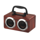 Enceinte Bluetooth Bois Stéréo Dual Horn Portable Avec Support Téléphone Autonomie 8h AUX TF - www.yonis-shop.com