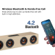 Enceinte Bluetooth Bois Super Bass 12W Quatre Haut-Parleurs Autonomie 8h Support Carte TF et Appel Mains Libres - www.yonis-s...
