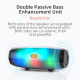 Enceinte Bluetooth Portable 5W Avec Lumière LED Effet Danse Son Stéréo Subwoofer AUX USB FM Mp3 Autonomie 3H - www.yonis-shop...