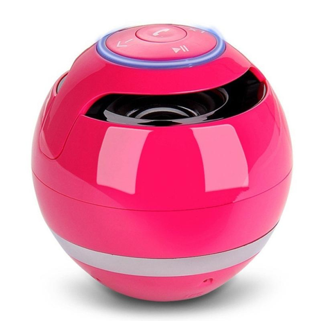 Enceinte Bluetooth Portable Avec Lumière LED Mini Haut-Parleur Sans Fil Son Puissant Support TF Rose - www.yonis-shop.com