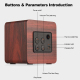 Mini Enceinte Bluetooth Bois Mega Bass Portable Sans Fil Autonomie 8h Version 5.0 Speaker Puissant - www.yonis-shop.com