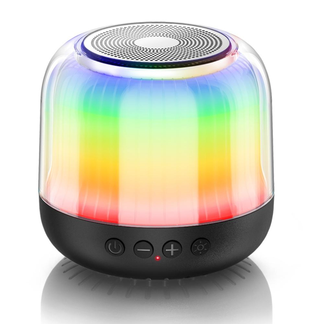 Mini Enceinte Bluetooth Lumineuse LED RGB Effet 360° Avec Super Bass et Autonomie Longue Durée - www.yonis-shop.com